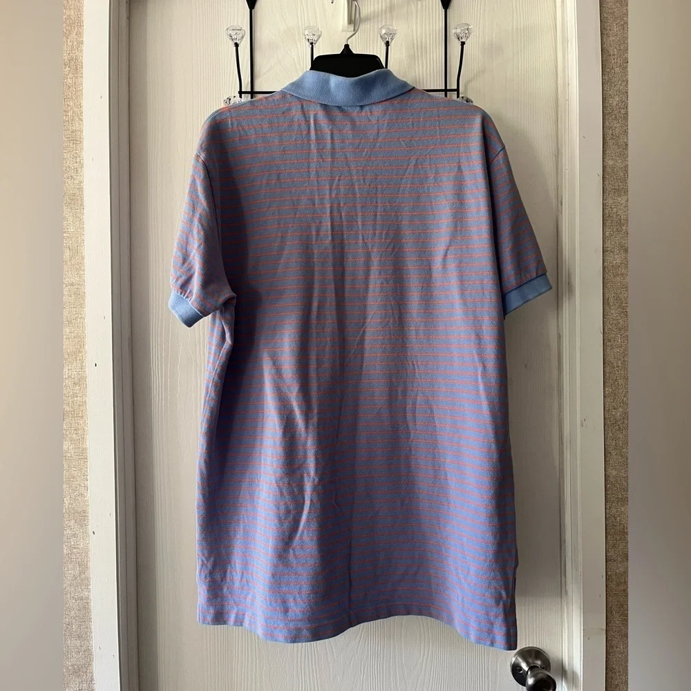 Ralph Lauren Sky Blue with Orange Stripes Polo Shirt